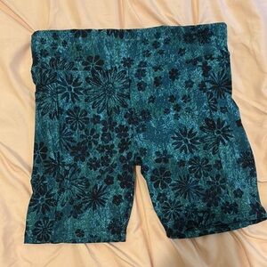 Floral woman’s Shorts in Teal and Black